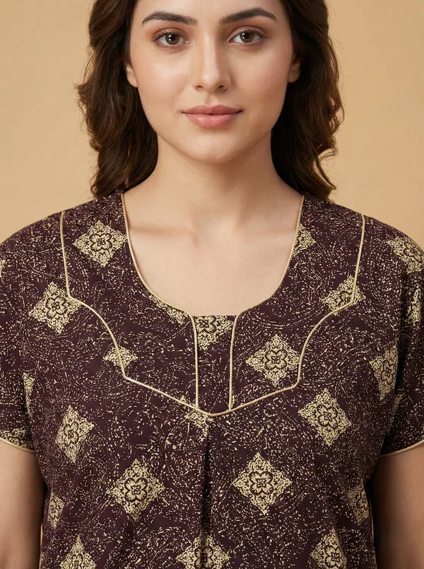 Maroon_Cotton_Printed_Nighty_For_Women