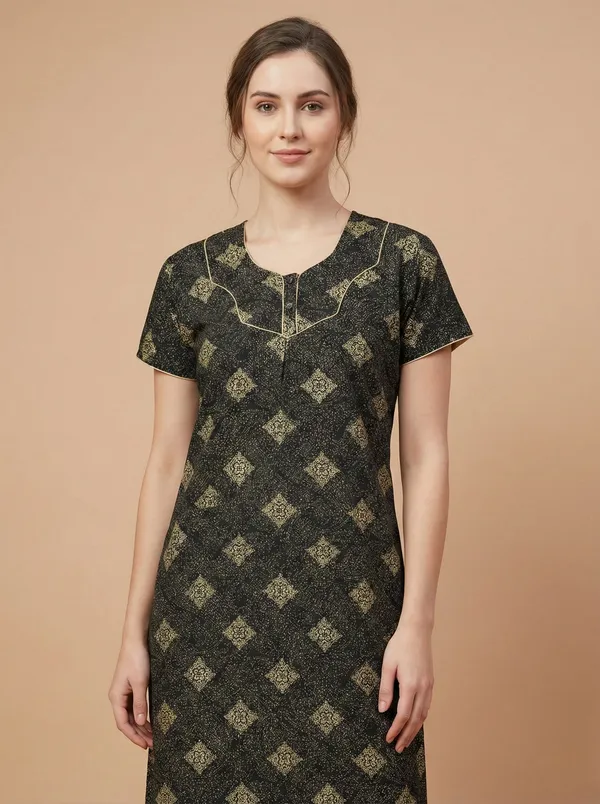 Blue_Cotton_Printed_Nighty_For_Women