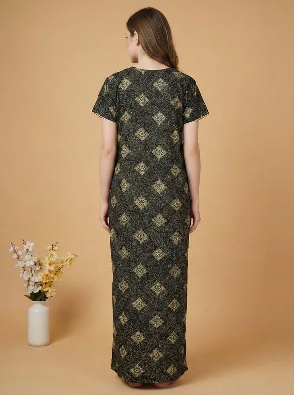 Blue_Cotton_Printed_Nighty_For_Women