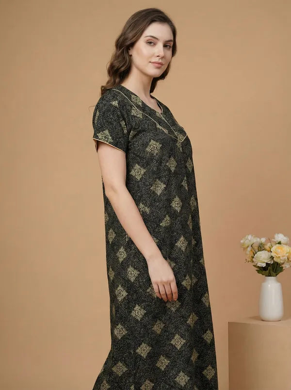 Blue_Cotton_Printed_Nighty_For_Women