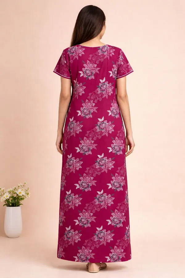 Pink_Cotton_Floral_Printed_Nighty_For_Women