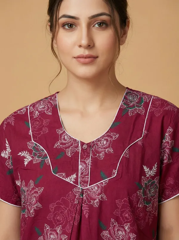 Pink_Cotton_Floral_Printed_Nighty_For_Women