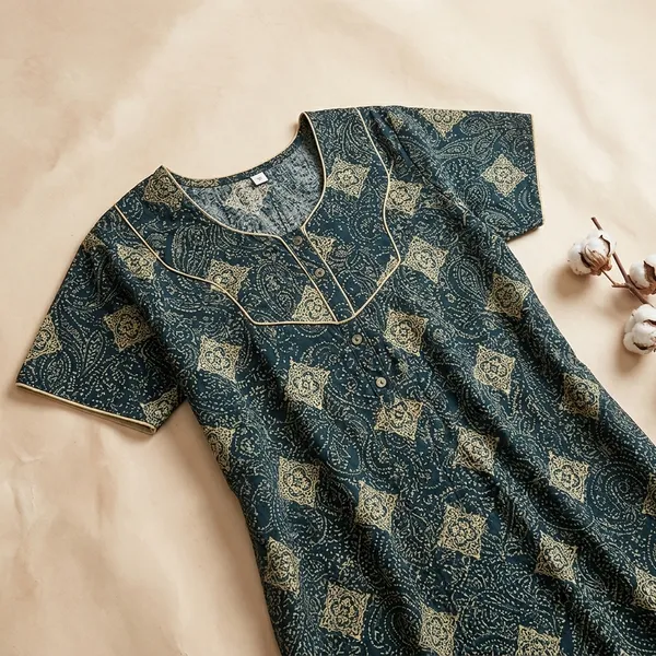 Blue_Cotton_Printed_Nighty_For_Women