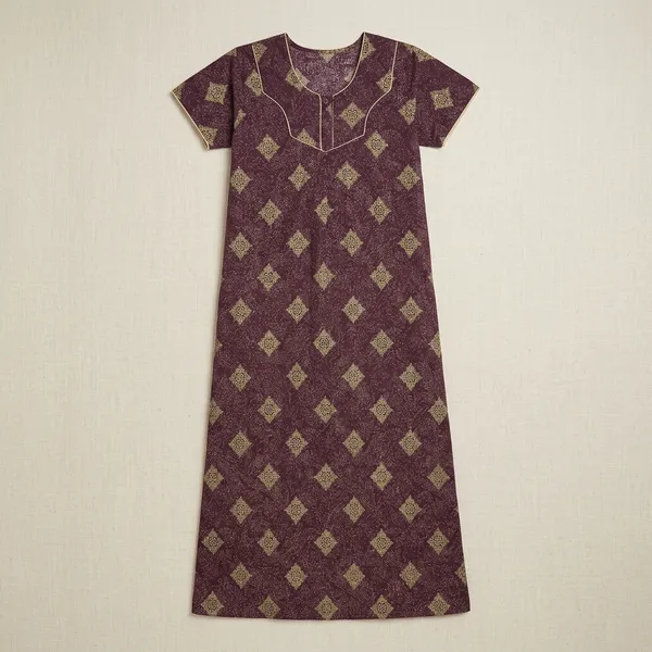 Maroon_Cotton_Relaxed_Floral_Print_Nighty_For_Women
