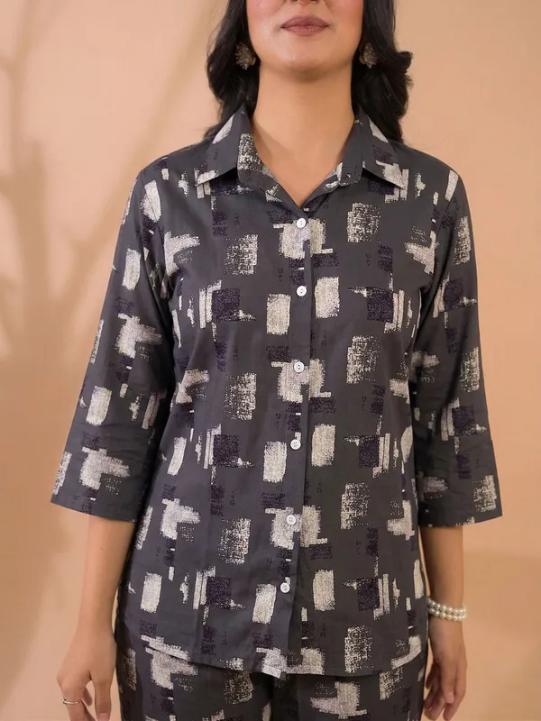 Grey_Viscose_Rayon_Premum_Co-Ords_For_Women