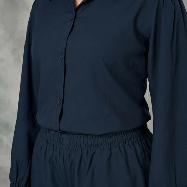 Dark_Green_Polycotton_Relaxed_Shirt_And_Shorts_Co-Ords_Set_For_Women
