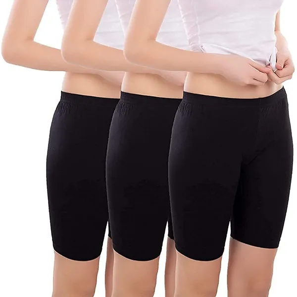 Black_Cotton_Solid_Cycling_Shorts_For_Women_(Pack_Of_3)