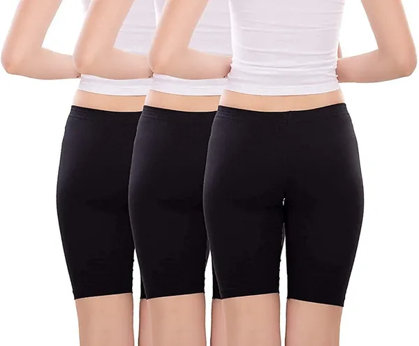 Black_Cotton_Solid_Cycling_Shorts_For_Women_(Pack_Of_3)