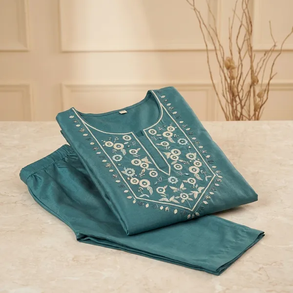 Green_Silk_Embroidered_Kurta_Pant_Set_For_Women