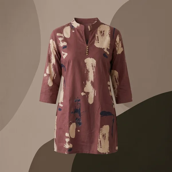 Dark_Green_Rayon_Straight_Printed_Tunic_For_Women