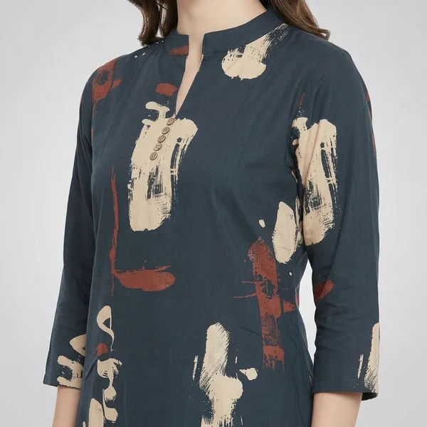 Dark_Green_Rayon_Straight_Printed_Tunic_For_Women