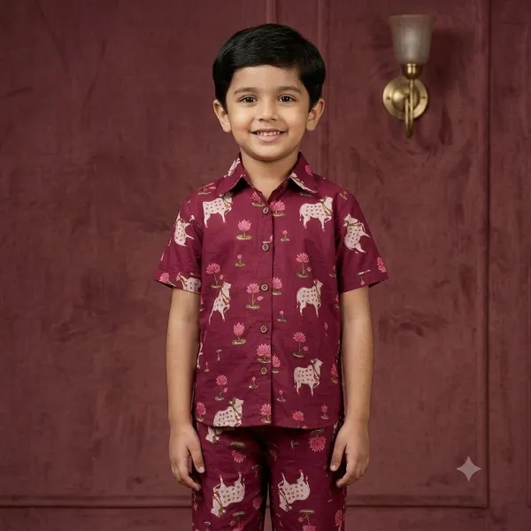 Maroon_Cotton_co_ord_set_for_Boys