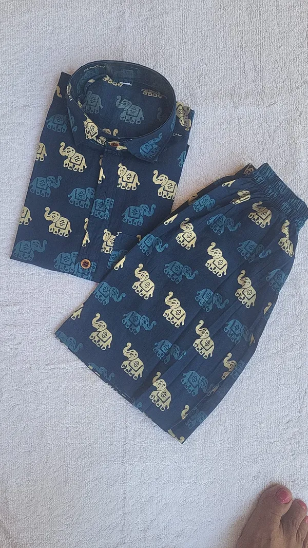 Navy_Blue_Cotton_Elephant_Print_Cord-set_Suit_for_Kids