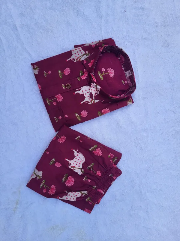 Maroon_Cotton_co_ord_set_for_Boys