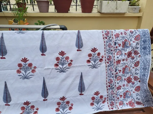 Cotton_Hand_Block_Print_Floral_Pattern_pirnt_3_piece_set_towel_set