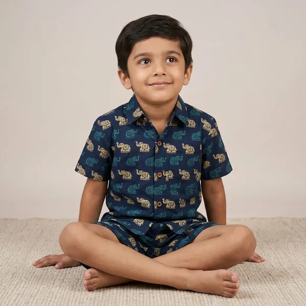 Navy_Blue_Cotton_Elephant_Print_Cord-set_Suit_for_Kids