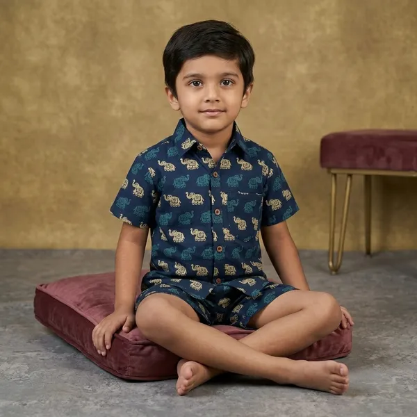 Navy_Blue_Cotton_Elephant_Print_Cord-set_Suit_for_Kids