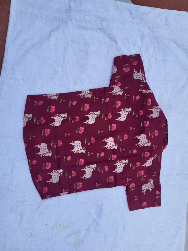 Maroon_Cotton_co_ord_set_for_Boys