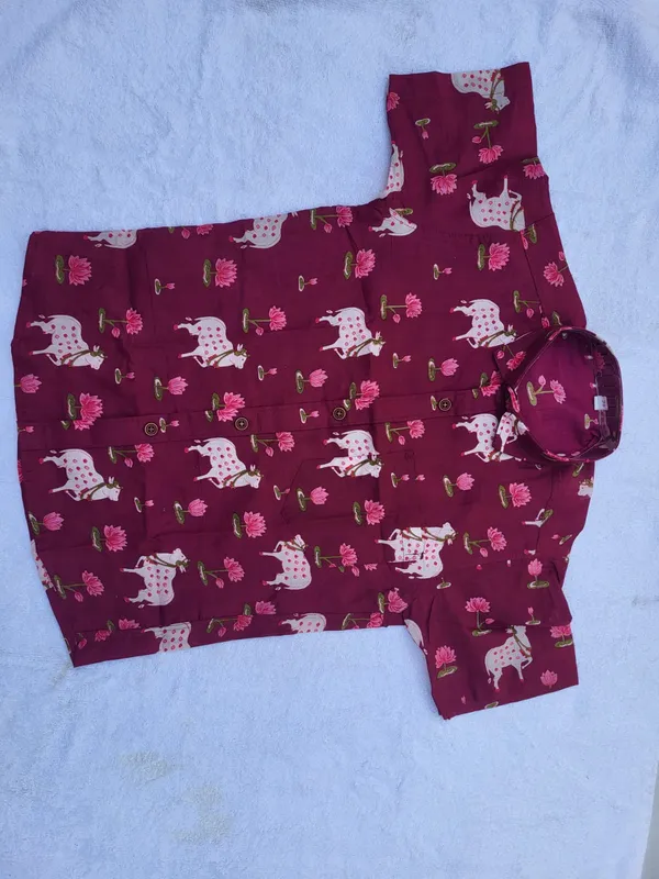 Maroon_Cotton_co_ord_set_for_Boys