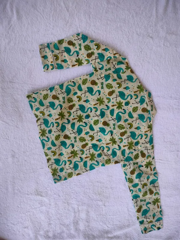 Cream_Dinosaur_Print_Cotton_Night_suit_set_for_kids