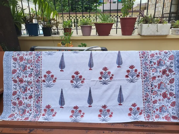 Cotton_Hand_Block_Print_Floral_Pattern_pirnt_3_piece_set_towel_set
