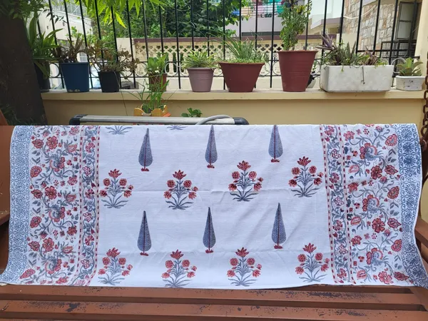 Cotton_Hand_Block_Print_Floral_Pattern_pirnt_3_piece_set_towel_set