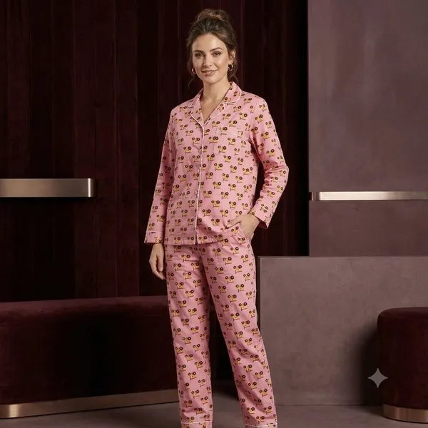 Pink_Cotton_Floral_Print_Night_Suit_Set_for_Women