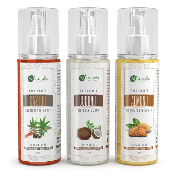 Naturalis_Hair_And_Body_Oil_Trio_(Castor_Oil_200ml,_Coconut_Oil_200ml,_Almond_Oil_200ml)