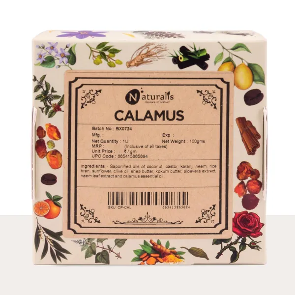 Hand_Milled_Luxury_Calamus_Solid_Soap_Bar_|_Cold_Process_|_100g