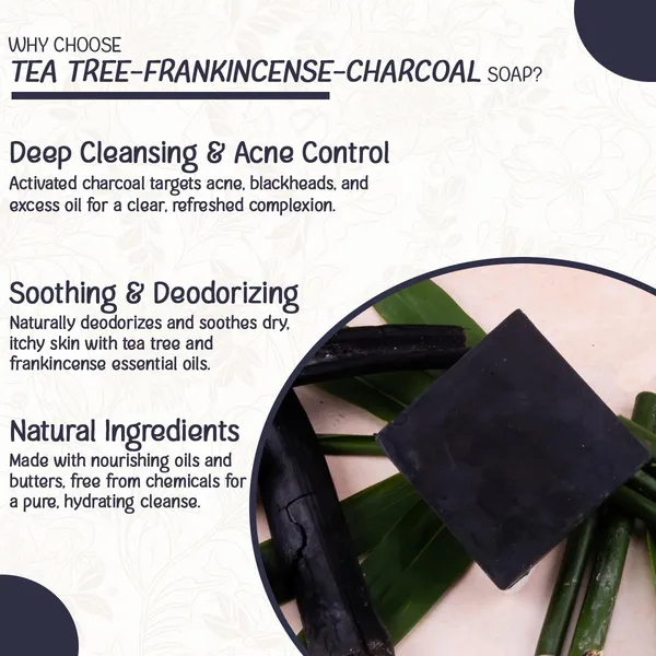 Hand_Milled_Luxury_Tea_Tree,_Frankincense_&_Charcoal_Solid_Soap_Bar_|_Cold_Process_|_100g