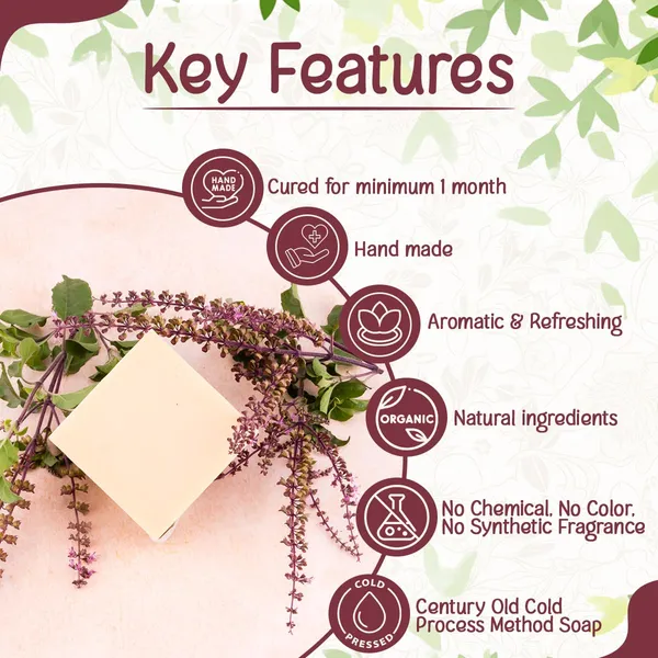 Hand_Milled_Luxury_Tulsi_Sweet_Basil_Solid_Soap_Bar_Made_Using_Century_Old_Cold_Process_Method_100gms