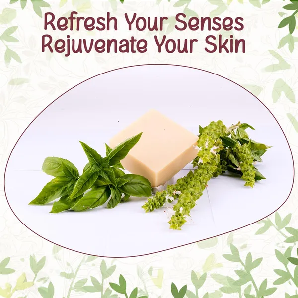Hand_Milled_Luxury_Tulsi_Sweet_Basil_Solid_Soap_Bar_Made_Using_Century_Old_Cold_Process_Method_100gms