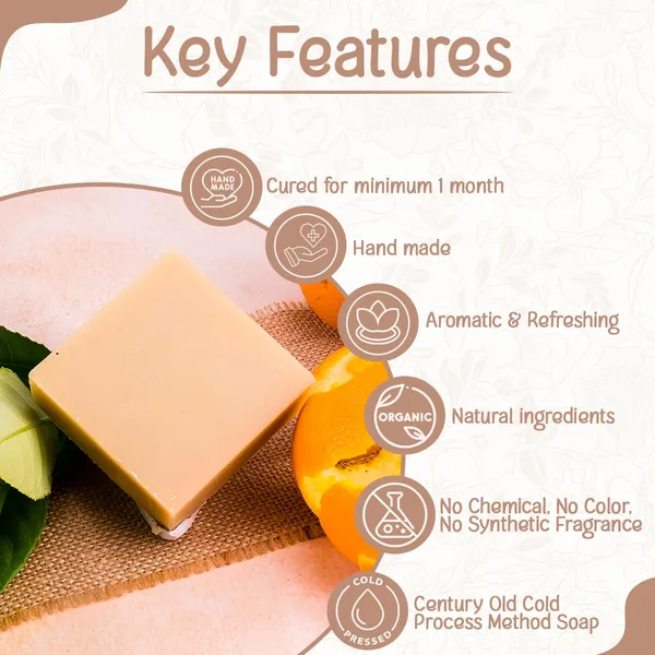 Naturalis_Hand_Milled_Luxury_Orange_Solid_Soap_Bar_|_Cold_Process_|_100g