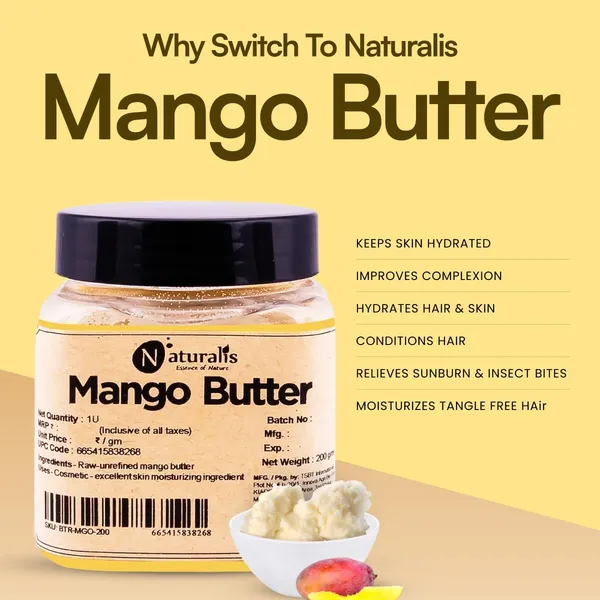 Naturalis_Mango_Butter_with_Basil_Essential_Oil_200gms_Ingredient_For_Lip_Balm_Body_Butter_Skin_Moisturizer