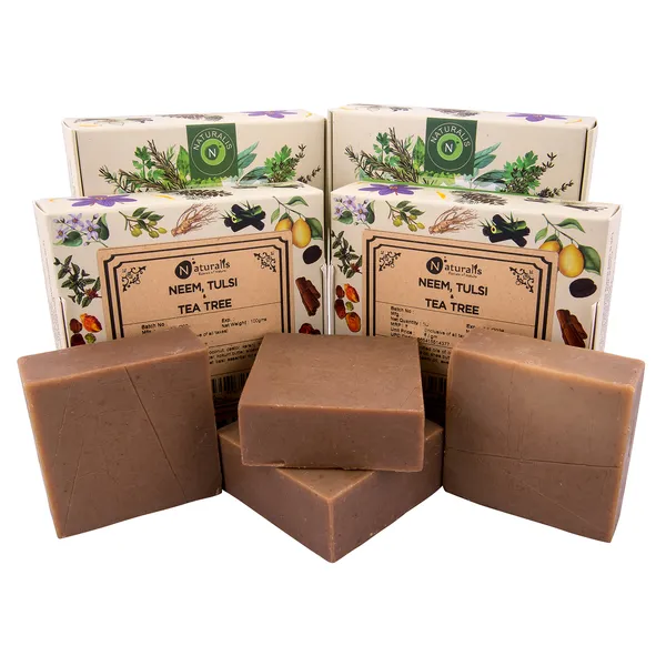 Hand_Milled_Luxury_Neem,_Tulsi_&_Tea_Tree_Solid_Soap_Bar_|_Cold_Process_|_100g