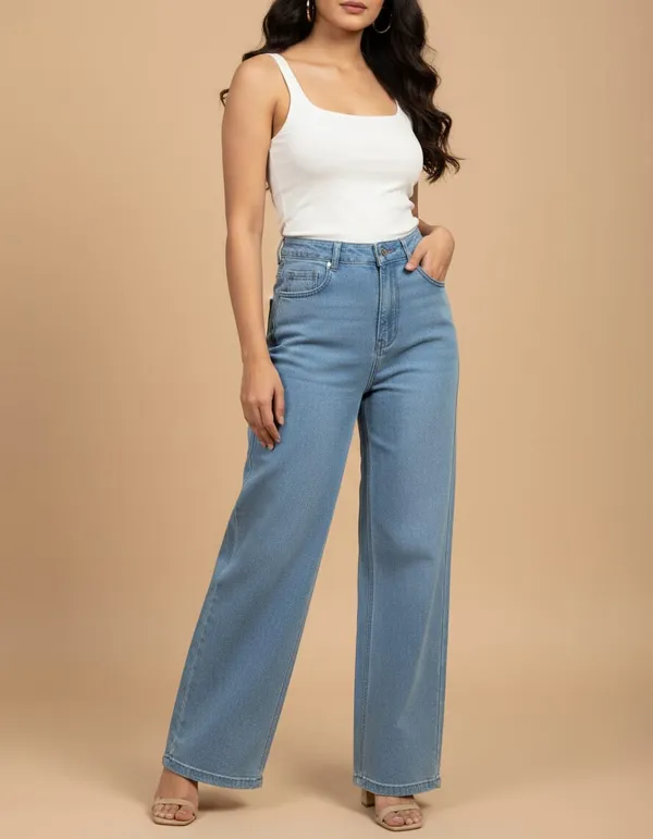 Light_Blue_Denim_High_Waist_Wide_Leg_Jeans_For_Women