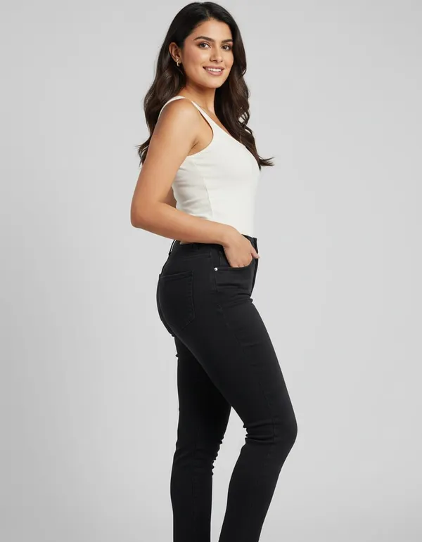 Black_Denim_High_Rise_Skinny_Ankle_Length_Jeans_For_Women