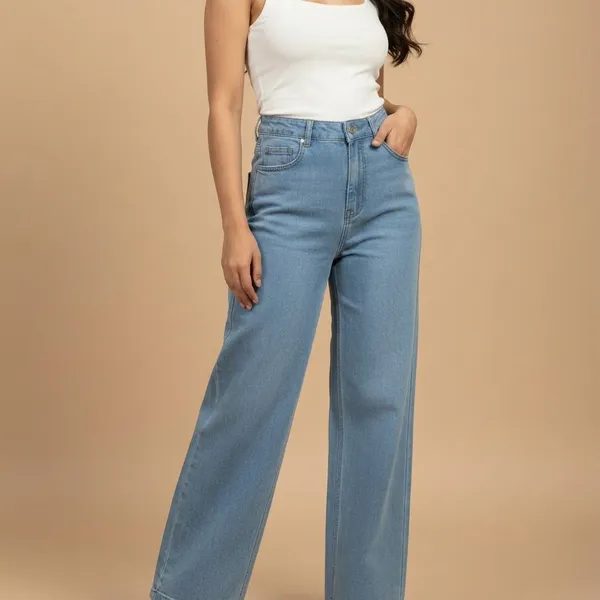 Light_Blue_Denim_High_Waist_Wide_Leg_Jeans_For_Women