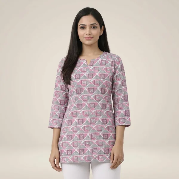 Purple_Cotton_Geometric_Print_Tunic_Kurti_For_Women
