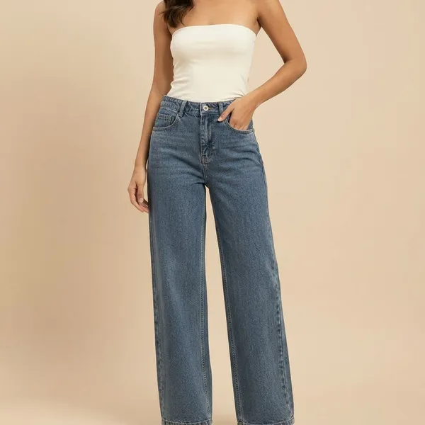 Blue_Denim_High_Waist_Wide_Leg_Jeans_For_Women