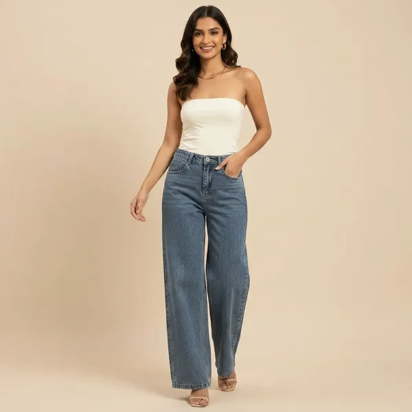 Blue_Denim_High_Waist_Wide_Leg_Jeans_For_Women