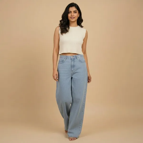 Light_Blue_Denim_High_Waist_Wide_Leg_Jeans_For_Women