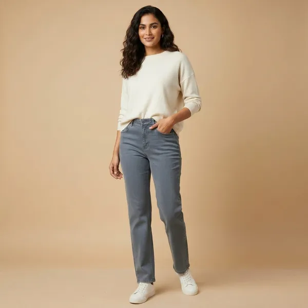 Grey_Cotton_Blend_Mid_Rise_Straight_Fit_Trousers_For_Women