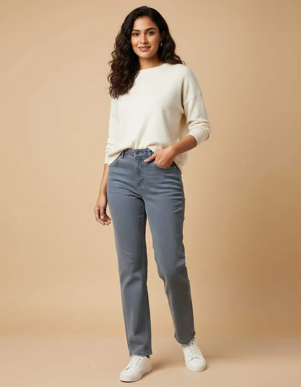 Grey_Cotton_Blend_Mid_Rise_Straight_Fit_Trousers_For_Women