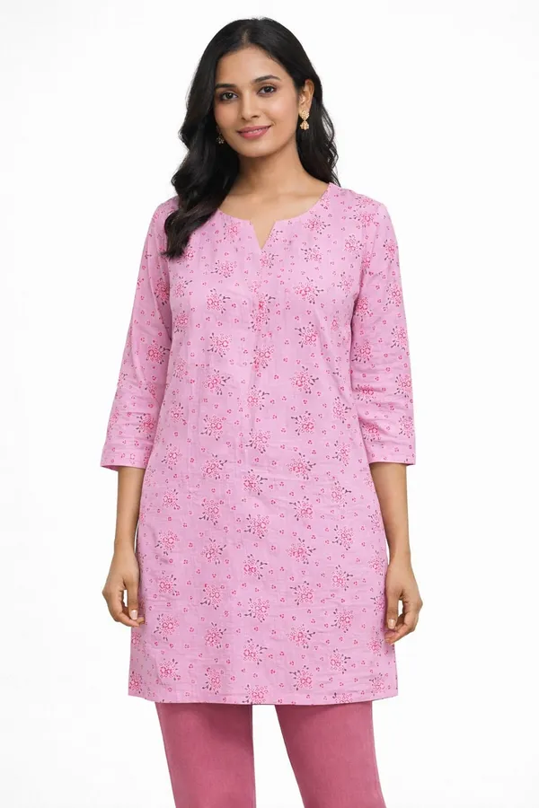 Pink_Cotton_Floral_Embroidered_Straight_Kurta_For_Women
