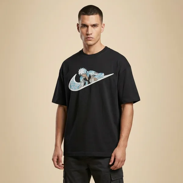Black_Cotton_Anime_Character_Nike_Swoosh_Oversized_T-Shirt_For_Unisex