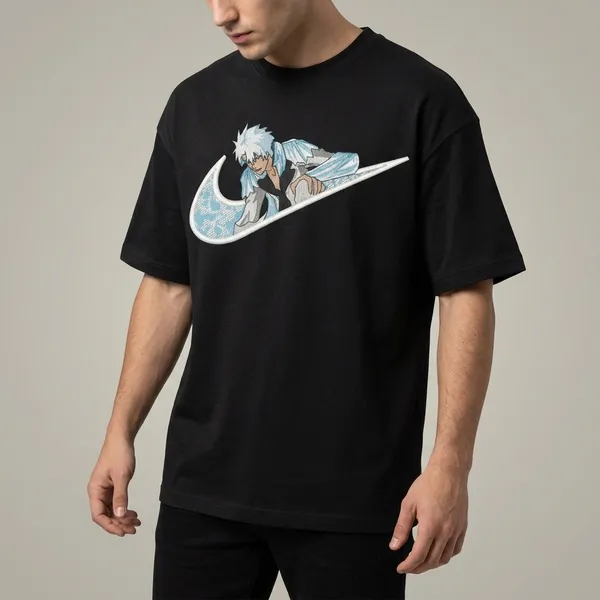 Black_Cotton_Anime_Character_Nike_Swoosh_Oversized_T-Shirt_For_Unisex