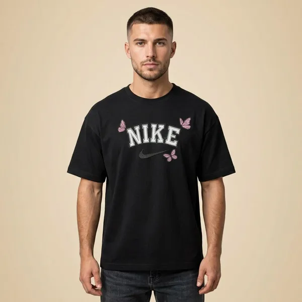Black_Cotton_Nike_Butterfly_Graphic_Print_Oversized_T-Shirt_For_Unisex