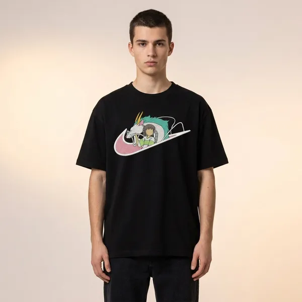 Black_Cotton_Oversized_Spirited_Away_Haku_Dragon_T-Shirt_For_Unisex