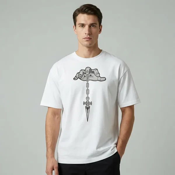 White_Cotton_Casual_T-Shirt_For_Unisex